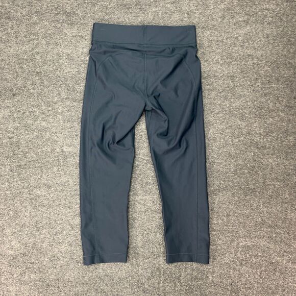 Under Armour HeatGear Compression Legging Women S Small Shark Blue Pull On Capri - Picture 3 of 13